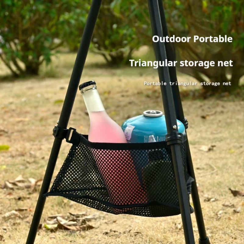 Desk Setup Gear - Portable Triangular Under Table Storage Net,