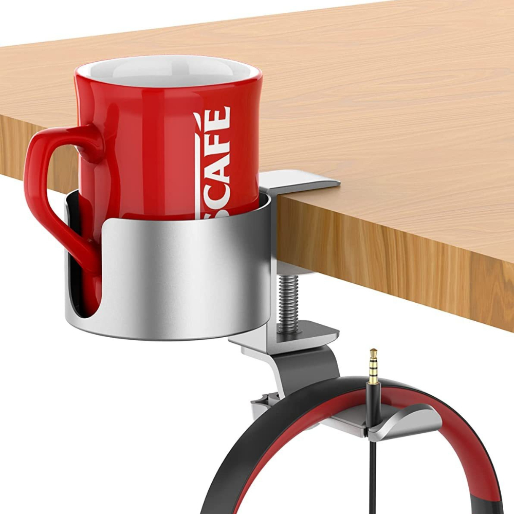 Desk Setup For Gaming - 360° Rotating Desk Headphone Holder with