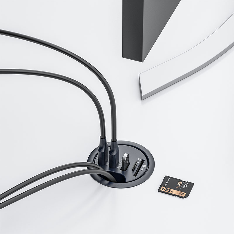 Desk Setup Hub - USB HUB 3.0 Mount In Desktop