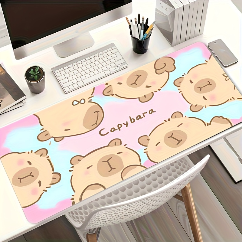 Desk Setup For Gaming - Stylish Cute Cartoon Capybara Large Mouse