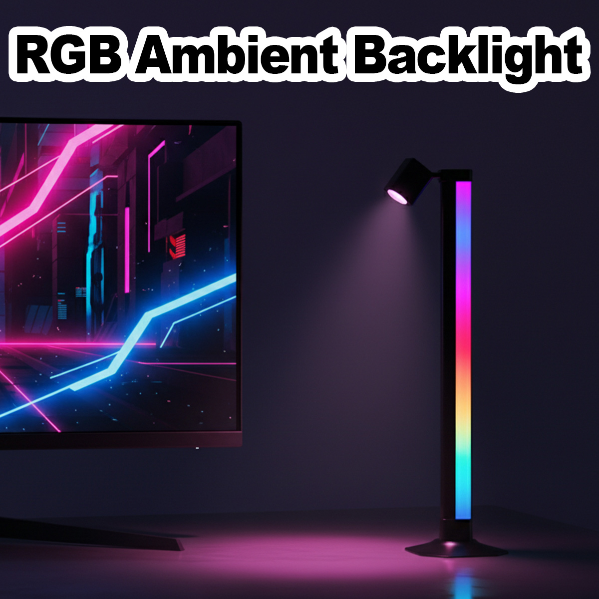 Desk Setup For Gaming - Smart Light Bar LED RGB Music