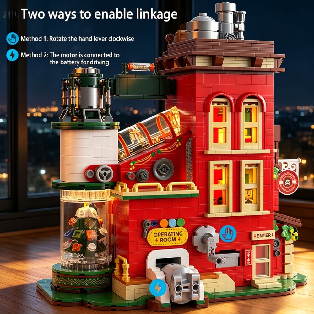 Desk Setup Enthusiast - KAVOWORLD 2775PCS Christmas Gift Factory Building