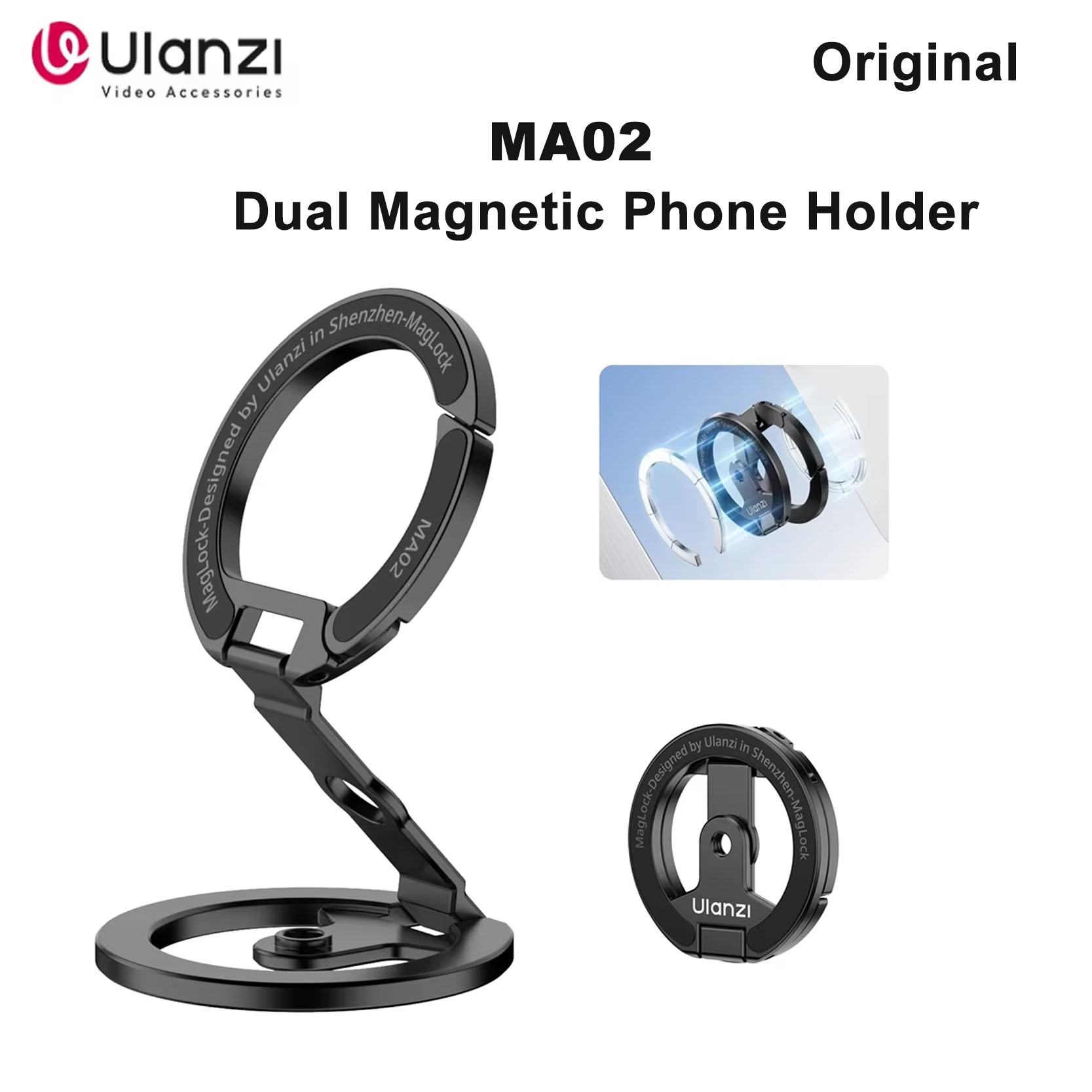 Original Ulanzi MA02 MagLock D - Dual Phone Holder 评论和价格