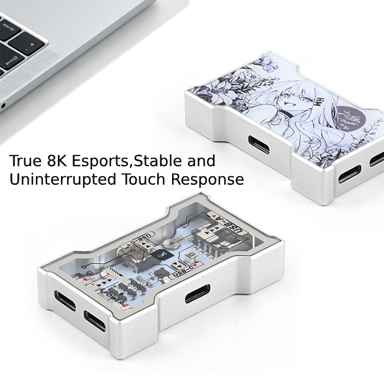 RGB USB Hub 2 Input 3 Output A - Desk Setup Hub 评论和价格