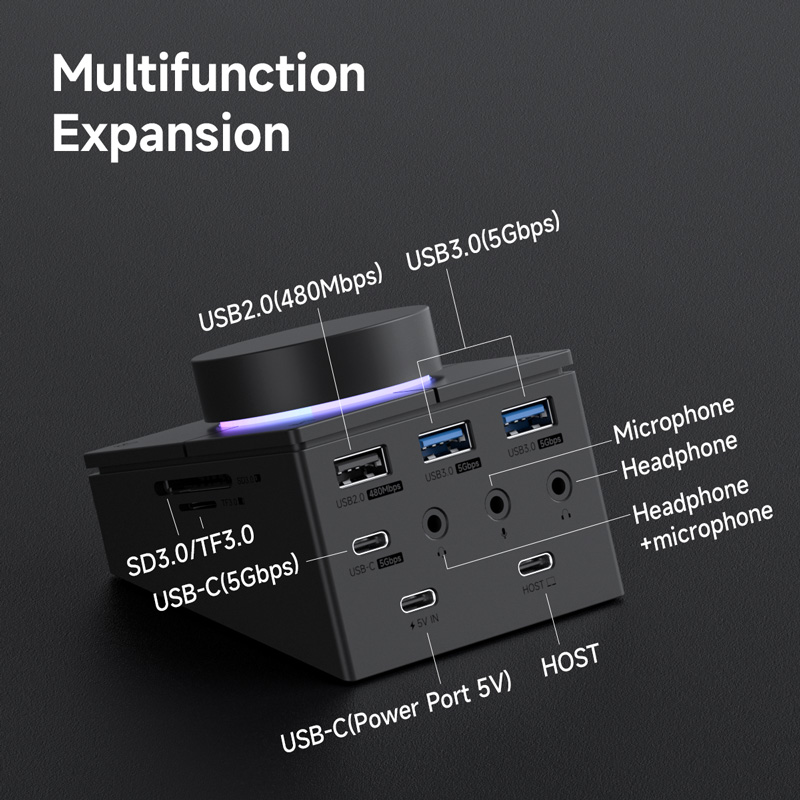 Hagibis Knob USB C Hub With Sh - Desk Setup Hub 评论和价格