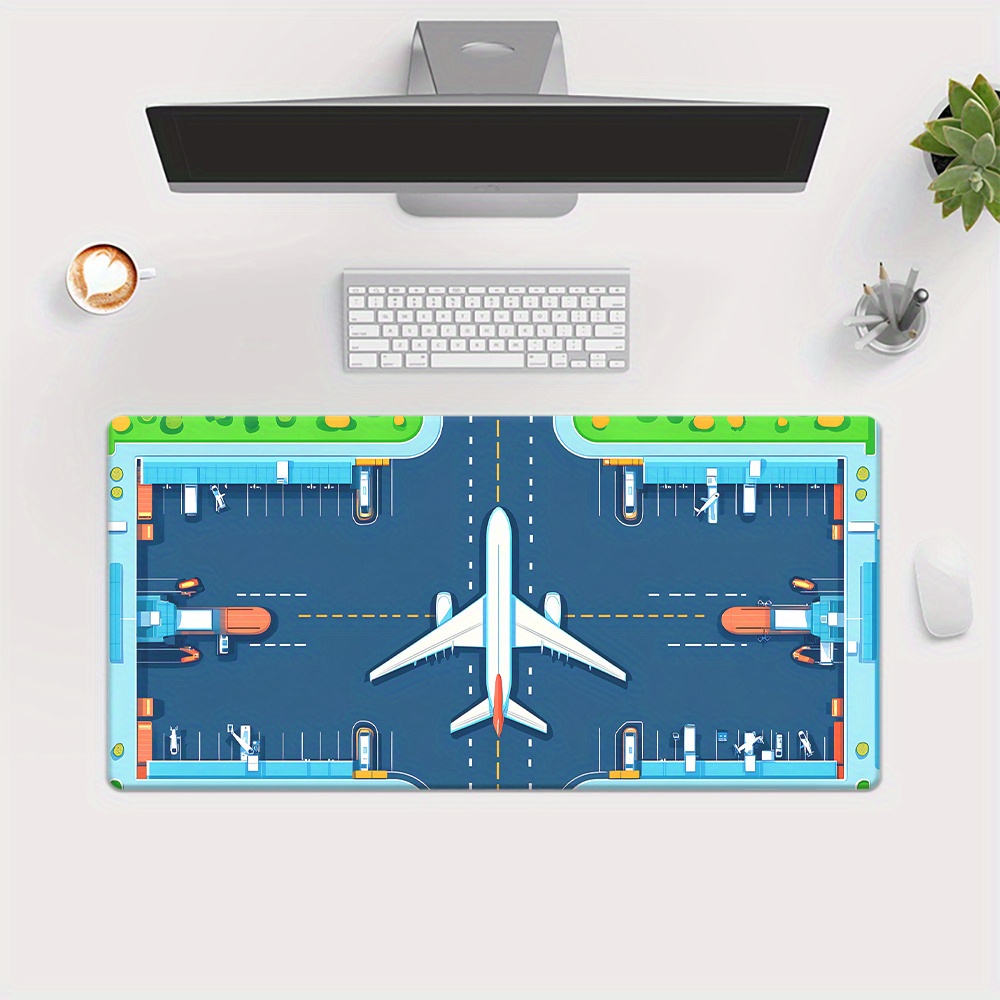 Airplane Runway Mouse Pad Larg - Desk Setup For Gaming 评论和价格
