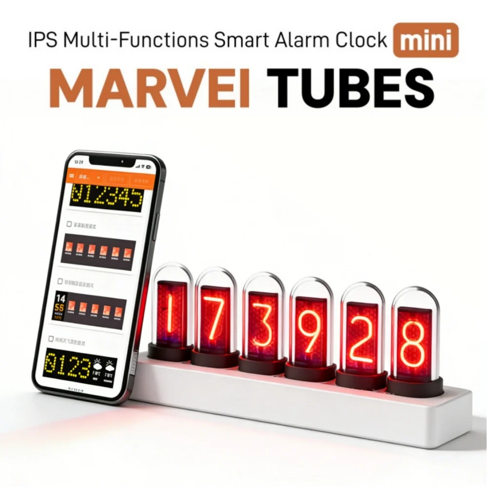 RGB Digital Alarm Clock, Nixie - Desk Setup Youtube 评论和价格