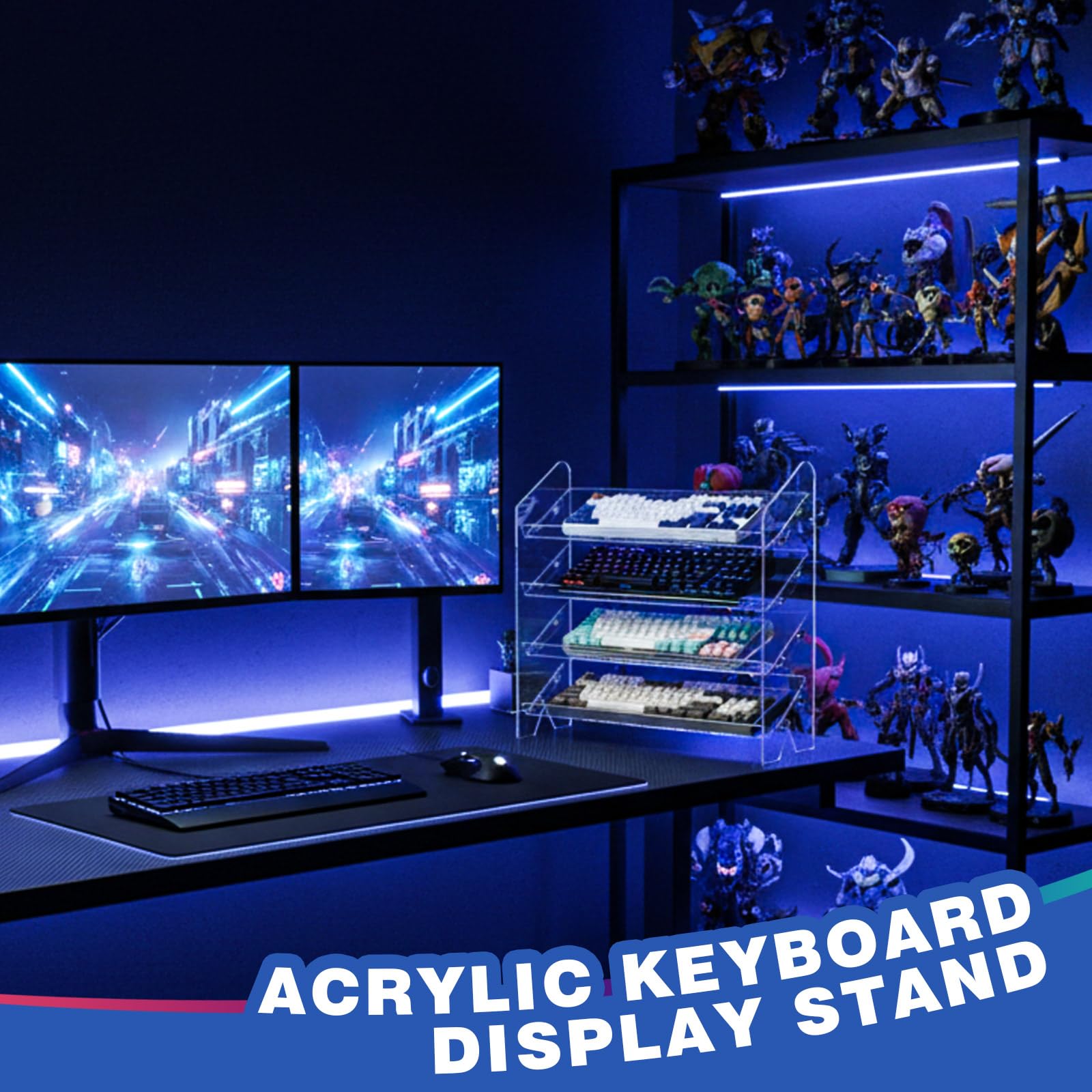 Acrylic Keyboard Display Stand - Desk Setup Tablet 评论和价格