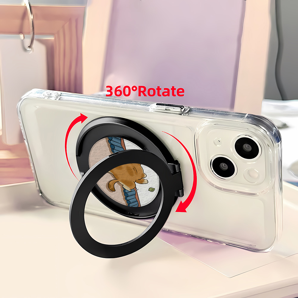 Cartoon Cat Finger Grip Univer - Dual Phone Holder 评论和价格