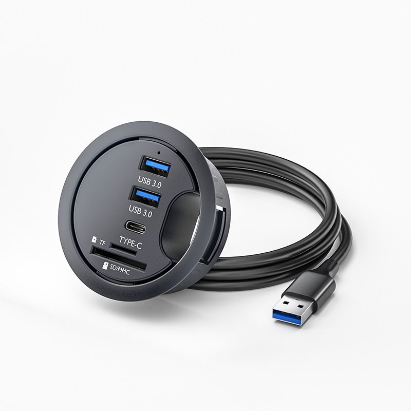 USB HUB 3.0 Mount In Desk Dock - Desk Setup Hub 评论和价格