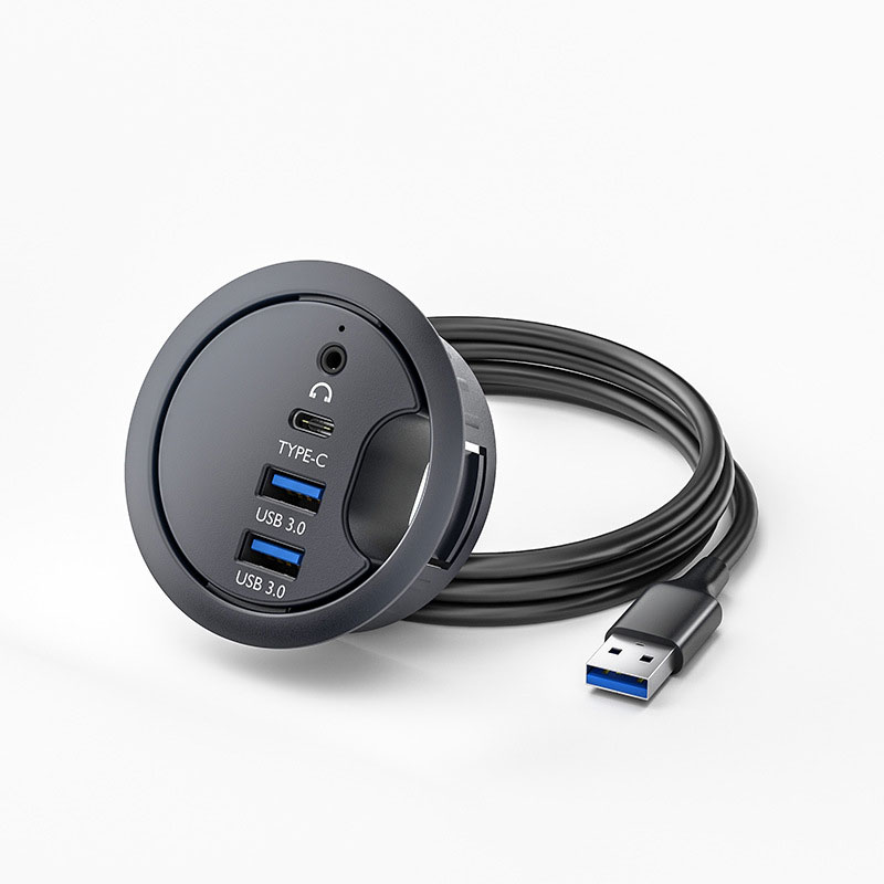 USB HUB 3.0 Mount In Desk Dock - Desk Setup Hub 评论和价格