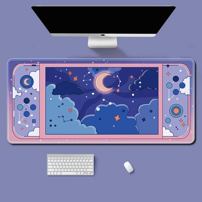 Moon and Stars Large Desk Mat  - Desk Setup For Gaming 评论和价格