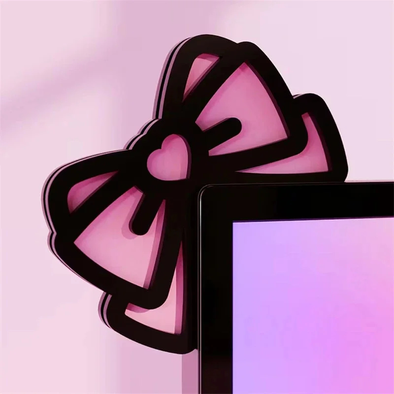 Kawaii Pink Acrylic Bow Monito - Desk Setup For Gaming 评论和价格