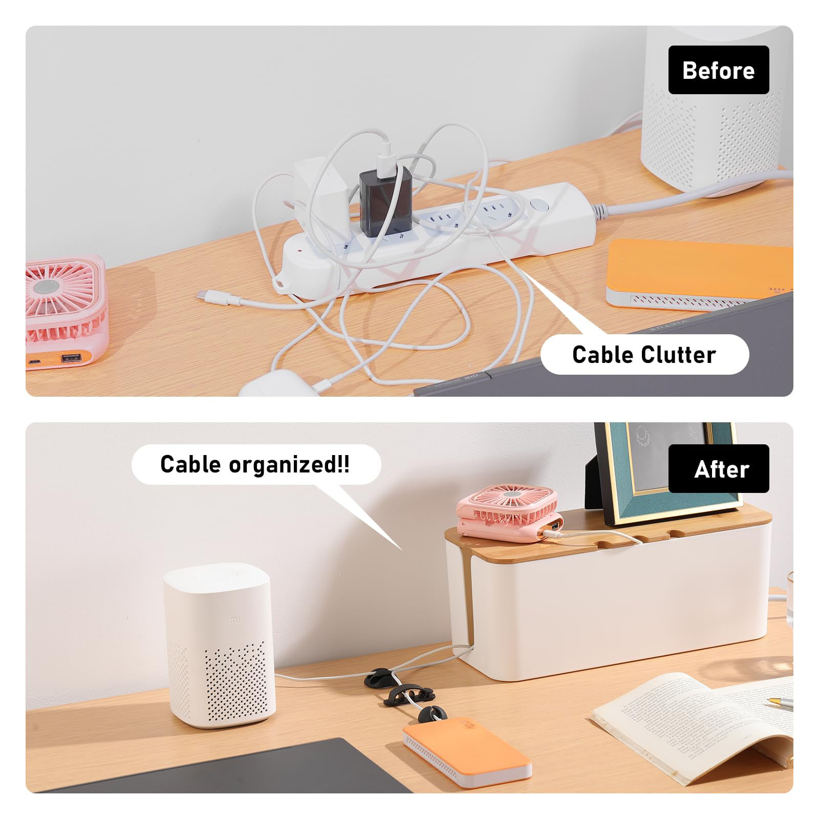 Large Cable Management Box – W - Desk Setup Hub 评论和价格