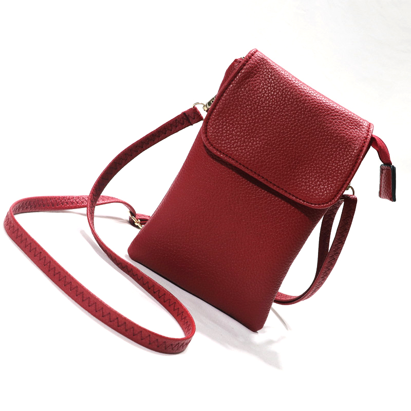 Women Leather Crossbody Phone  - Dual Phone Holder 评论和价格