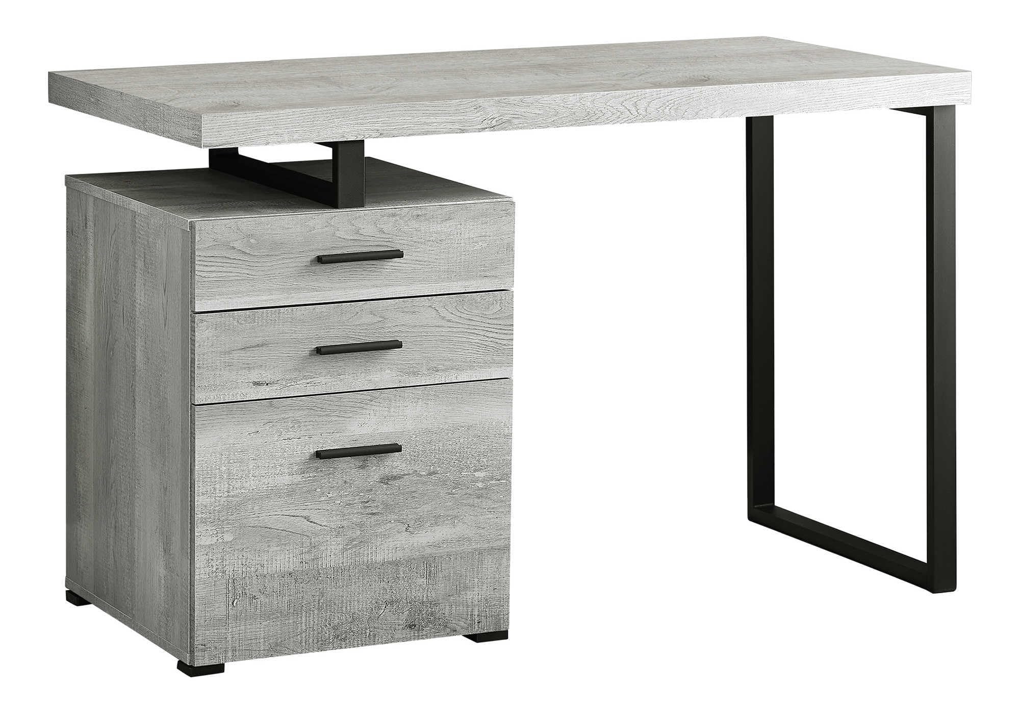 Computer Desk with File Cabine - Desk Setup Grey 评论和价格