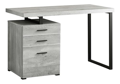 Computer Desk with File Cabine - Desk Setup Grey 评论和价格