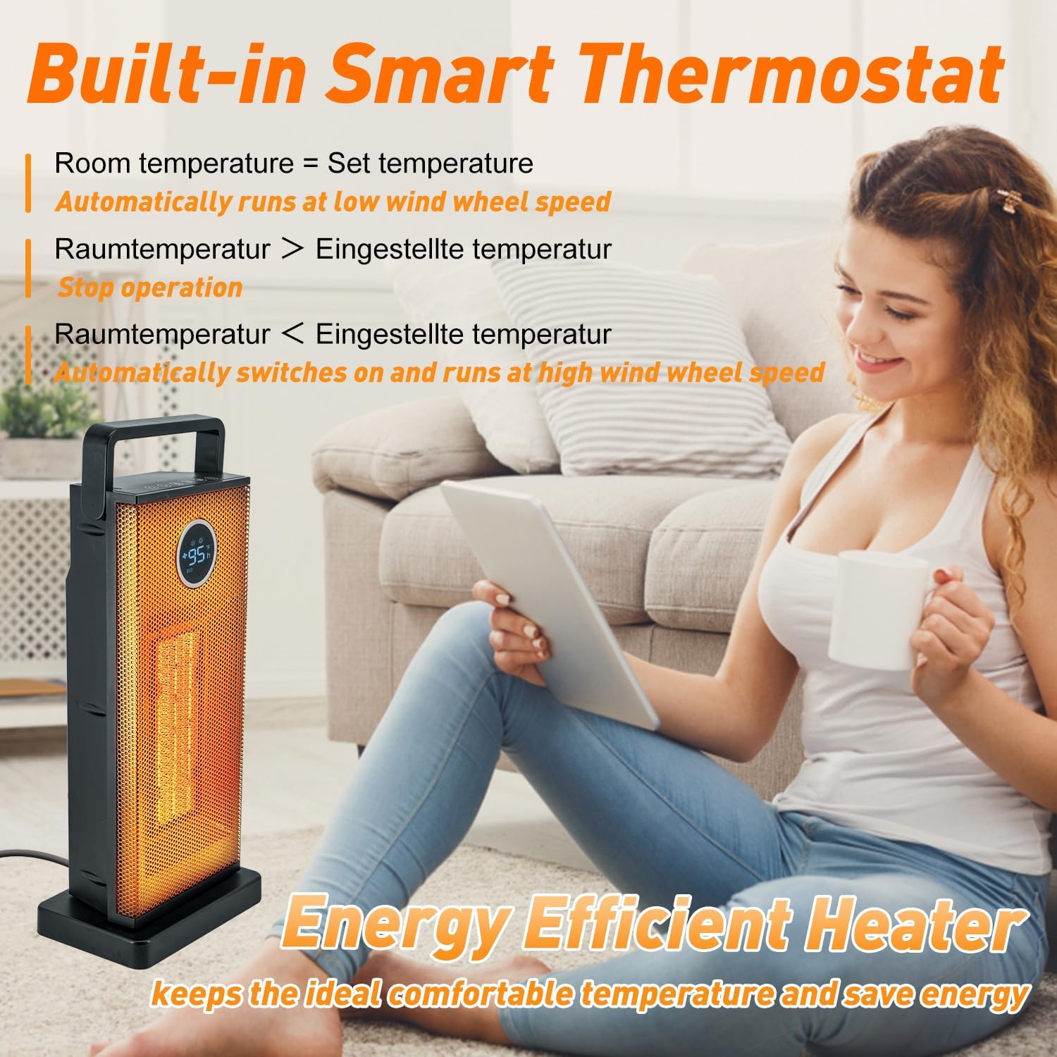 Room Heater 1500W Large Portab - Desk Setup Gear 评论和价格