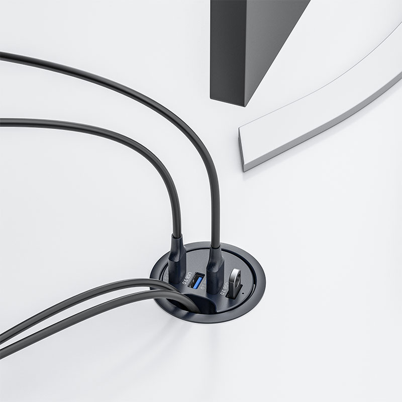 USB HUB 3.0 Mount In Desktop D - Desk Setup Hub 评论和价格