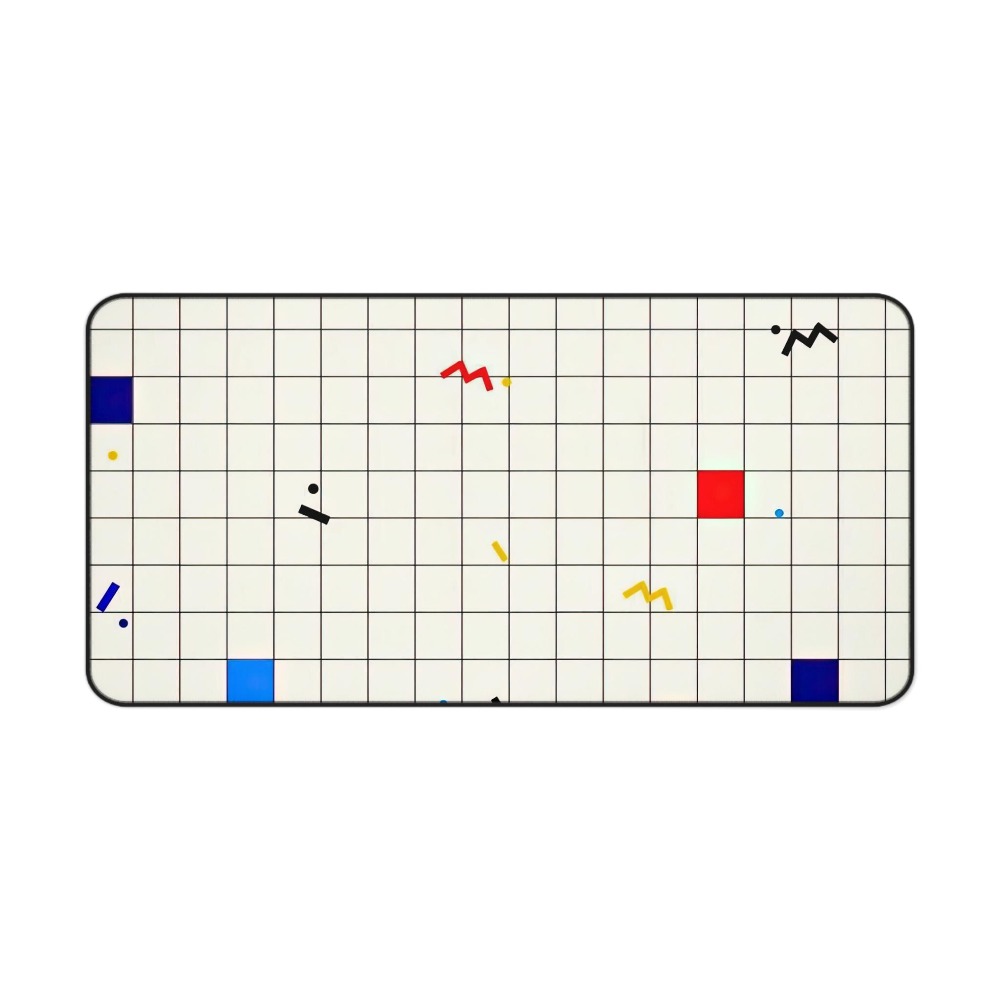 Retro Geometric Grid Desk Mat  - Desk Setup For Gaming 评论和价格