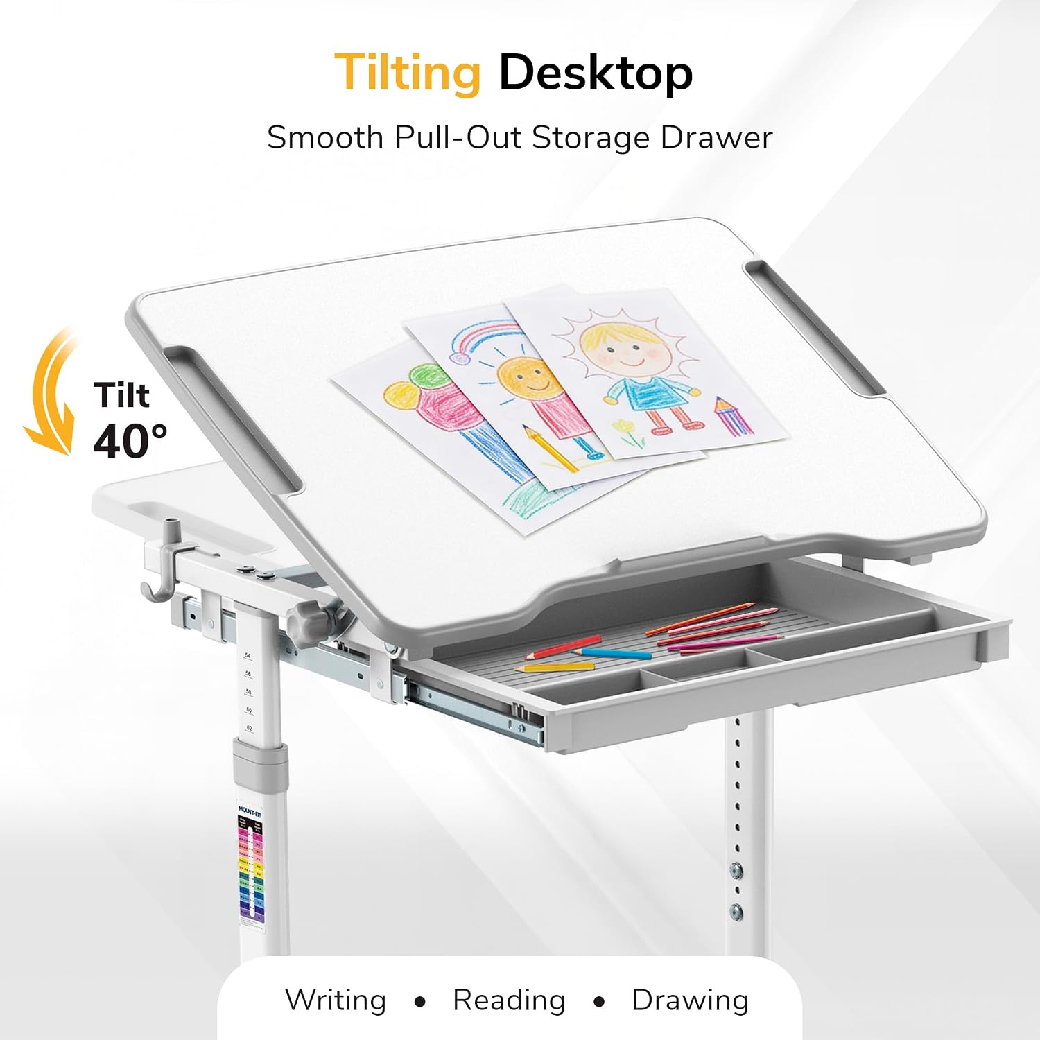 Kids Desk and Chair Set Height - Desk Setup Grey 评论和价格