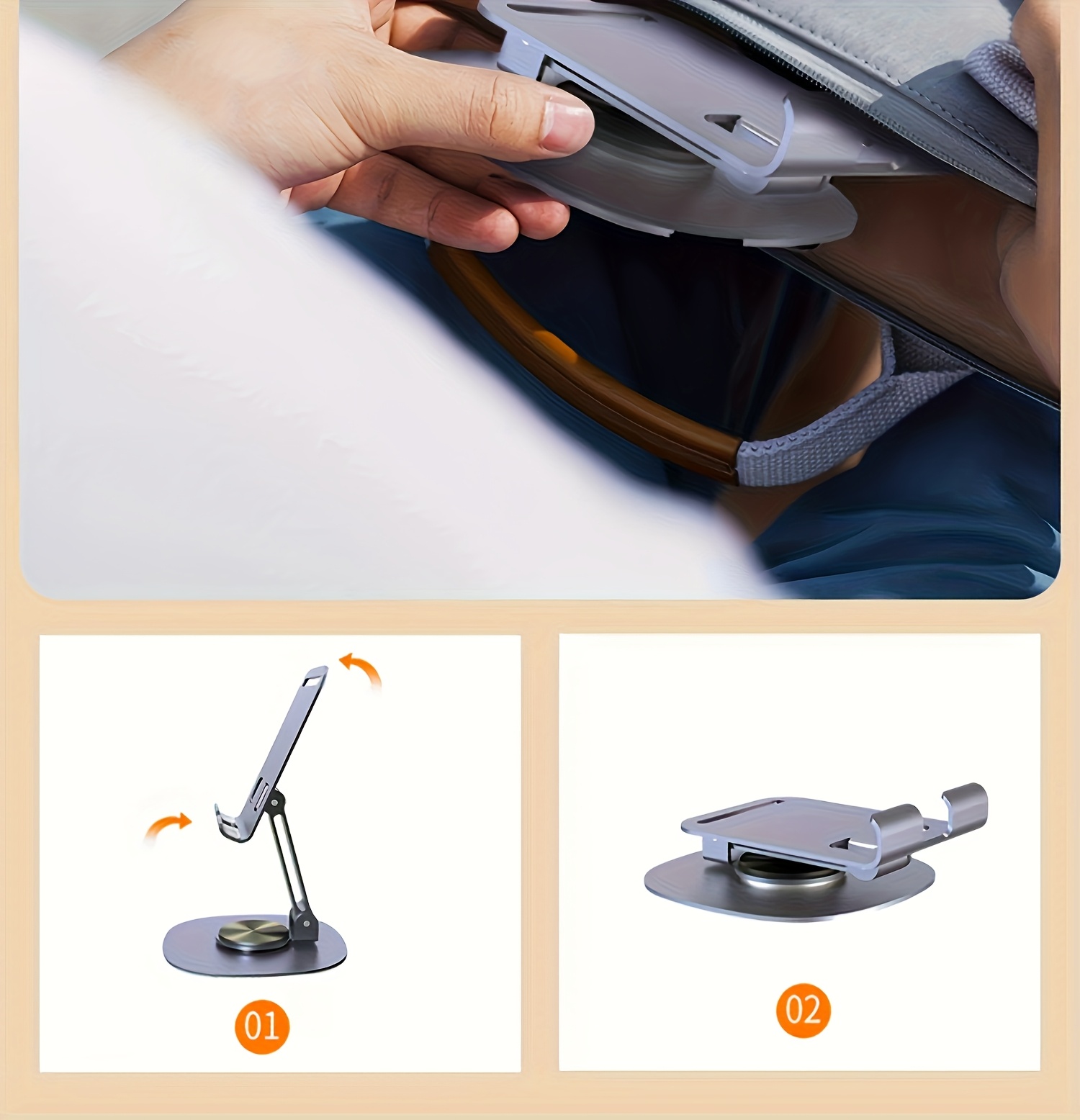 Sturdy Metal Foldable Phone St - Desk Setup Gear 评论和价格