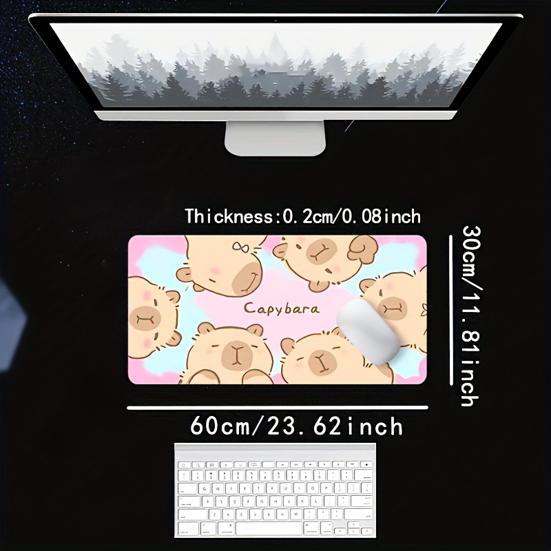Stylish Cute Cartoon Capybara  - Desk Setup For Gaming 评论和价格