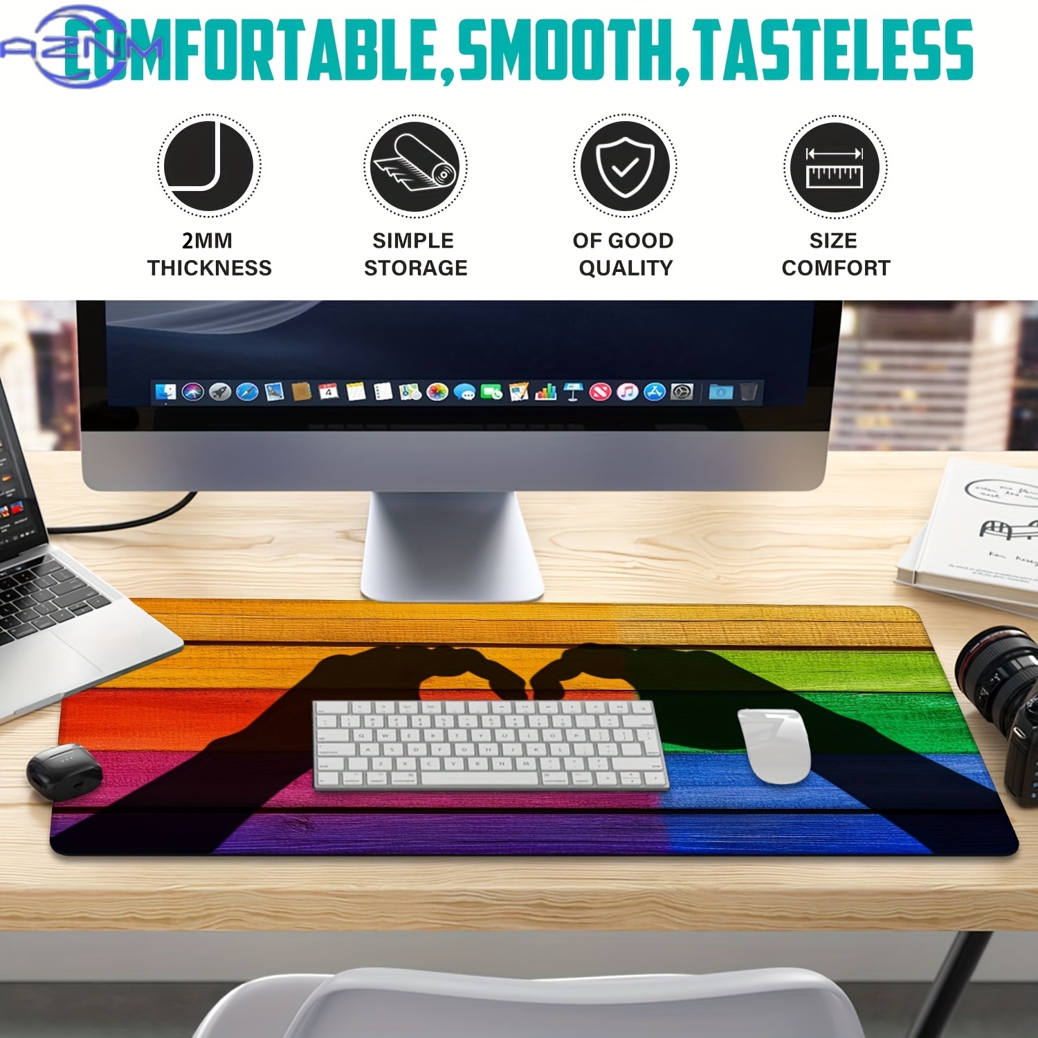 Large Gaming Mouse Pad with Ha - Desk Setup For Gaming 评论和价格
