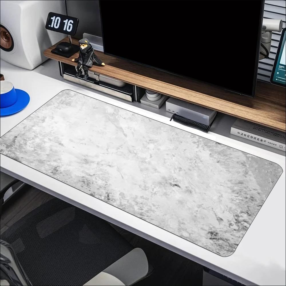 Minimalist Grey Marble Texture - Desk Setup Grey 评论和价格